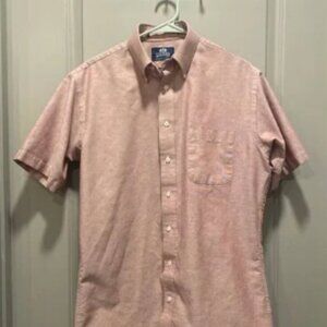 Pink Short Sleeve Button-Up Shirt